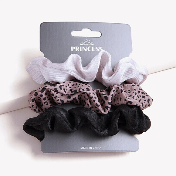 Leopard Print Scrunchie Set of 3 - Picture 1 of 5